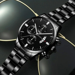 Set cadou cu ceas barbatesc Geneva HY0013 cu bratara si lant elegant
