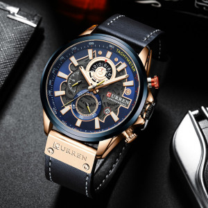 Ceas barbatesc Curren 8380 Cronograph Blue Sky