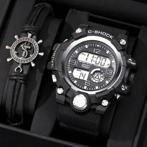 Set cadou cu ceas barbatesc C-Shock ZH11149BDLV si o bratara cu Timona