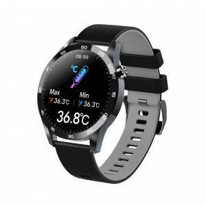 Ceas smartwatch F22L, ritm cardiac, nivel oxigen sange, padometru, iOS si Android, Bluetooth 4.0