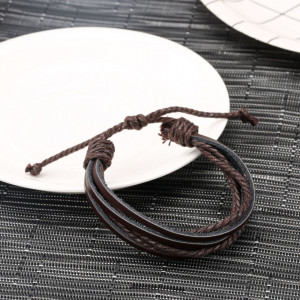 Set cadou cu ceas barbatesc Migeer Casual maro si bratara vintage