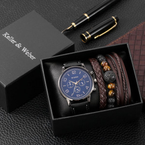 Set cadou cu ceas barbatesc Migeer TZ005 si trei bratari elegante