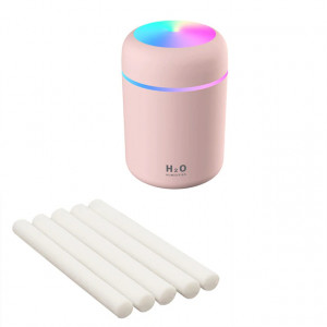Umidificator de aer cu ultrasunete cu difuzor aromaterapie cu LED, 300 ml