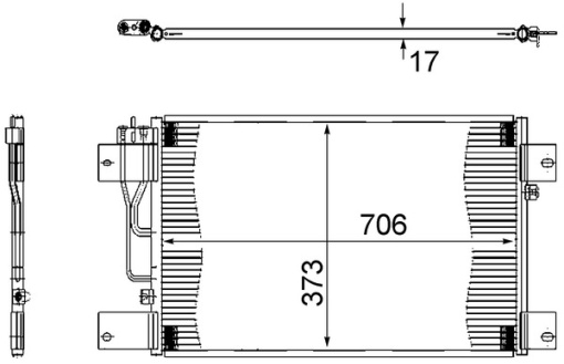 Condensator A/C 720x390x16 potrivit SCANIA G I, P I, P,G,R,T, R I, T 01.03-