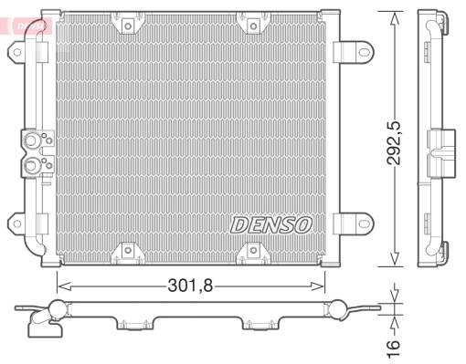 Condensator climatizare potrivit AUDI R8, R8 SPYDER 4.2/5.2 04.07-07.15