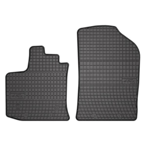 Covoras podea cauciuc FROGUM Rubber, 2 buc. BASIC, fata, set, culoare negru, potrivit DACIA DOKKER, DOKKER/MINIVAN 11.12-12.21, Truck