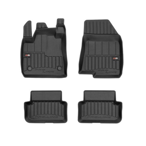 Covoras podea cauciuc FROGUM TPE, 4 buc. (lipici) proLine 3D, fata/spate, set, culoare negru, potrivit DACIA SANDERO III 01.21-, Hatchback, versiune: Standard