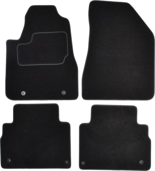 Covoras podea cauciuc MAMMOOTH Velours, 4 buc, fata/spate, set, culoare negru, potrivit LEXUS RX 12.08-10.15, Off-road / SUV