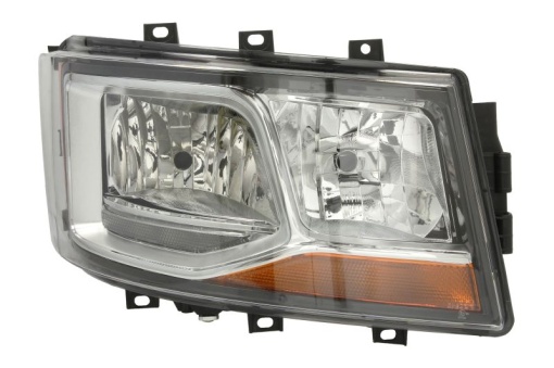 Far dreapta (2*H7/H21W/LED, manual, cu lumina de zi, culoare insert: crom platinat) potrivit SCANIA G II, L, P II, R II, S 06.17-