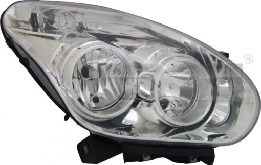 Far dreapta (H1/H7, reglaj electric, cu motoras, fundal cromat) FIAT DOBLO OPEL COMBO, COMBO / TOUR
