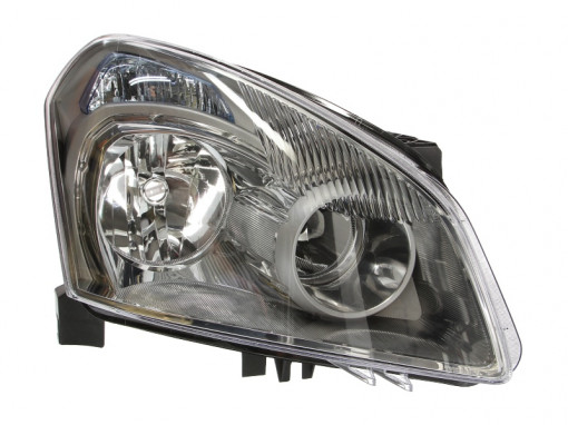 Far dreapta (H7, reglaj electric, fundal negru/insertii crom) NISSAN QASHQAI I 2007-2010