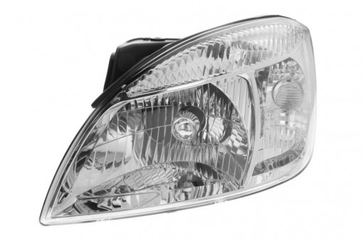Far stanga (H4, electric, cu motoras, fundal cromat, fundal transparent) KIA RIO, HATCHBACK/LIMUZINA/COMBI 2005-2011