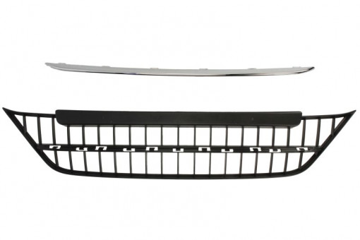 Grila bara fata cu linii cromate, plastic, argintiu potrivit FIAT LINEA 10.06- 06.13-06.15
