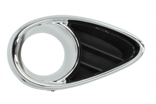 Grila bara fata Dreapta cadru cromat, cu locas proiector, negru potrivit INFINITI FX, QX70 10.08- 03.08-