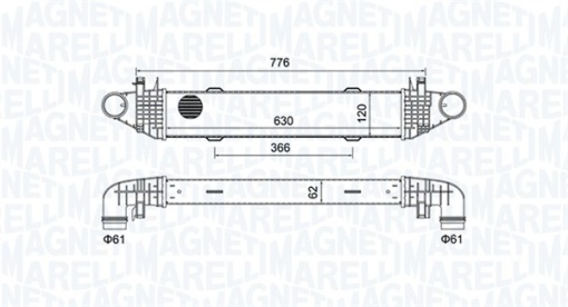 Intercooler potrivit MERCEDES C (C204), C T-MODEL (S204), C (W204), E (A207), E (C207), E T-MODEL (S212), E (W212) 1.8 01.07-