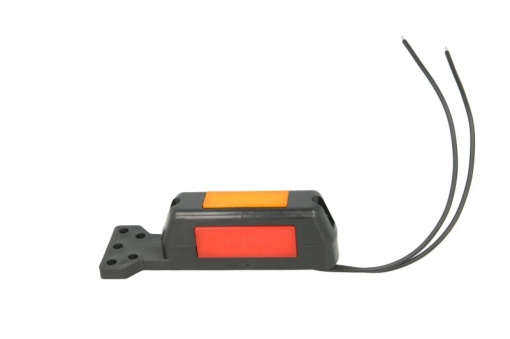 Lumina clarificare dreapta, portocaliu/rosu/alb, LED, inaltime 105mm; latime 28mm; adancime 34mm, în relief, lungime cablu 210mm, cu cuier, 12/24V (drept în relief)