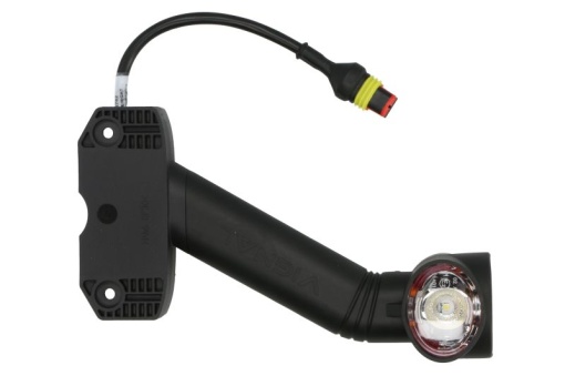 Lumina delimitare dreapta, forma: oval, portocaliu/rosu/alb lungime cablu 350mm, pe brațul lung, 12/24V (conector: SUPERSEAL 2PIN)