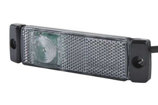 Lumina delimitare stanga/dreapta, alb, LED, inaltime 16mm; latime 130mm; adancime 32mm, surub/fixare orizontala/fixare verticala, lungime cablu 500mm, 12V (IP6K9K)