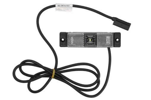 Lumina delimitare stanga/dreapta; UNIFAB, forma: dreptunghiular, alb, LED, inaltime 32mm; latime 130mm lungime cablu 1500mm, fara prindere, 10/12/24/30V (conector: CLICK-IN/P&R, IP6K9K, UNIFAB)