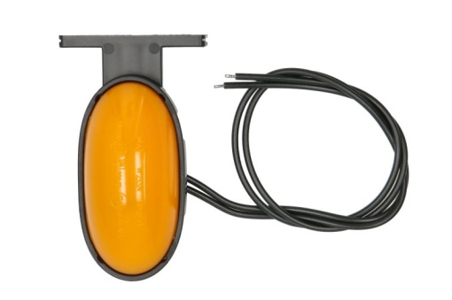Lumini clarificare stanga/dreapta, forma: oval, portocaliu, LED, inaltime 75mm; latime 39,5mm; adancime 31mm, în relief, lungime cablu 380mm, cu cuier, 12/24V (tip: neon, IP6K9K)