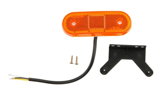 Lumini clarificare stanga/dreapta, forma: oval, portocaliu, LED, inaltime 40mm; latime 114mm; adancime 25mm, în relief, cu cuier, 12/24V (cu functie de semnalizator lateral, IP66/IP68)