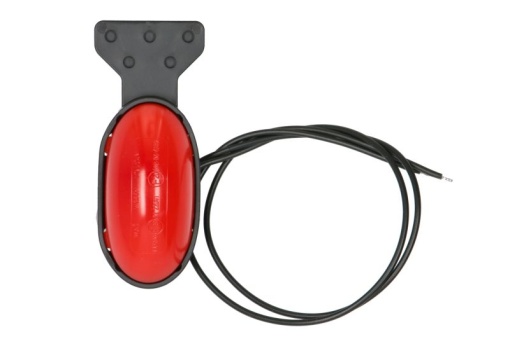 Lumini clarificare stanga/dreapta, forma: oval, rosu, LED, inaltime 75mm; latime 39,5mm; adancime 31mm, în relief, lungime cablu 380mm, cu cuier, 12/24V (tip: neon, IP6K9K)