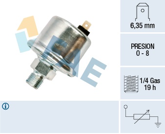 Senzor presiune ulei (0-8bar; 1 pin; negru) potrivit JAGUAR XJ 3.4/4.2/5.3 11.73-02.93