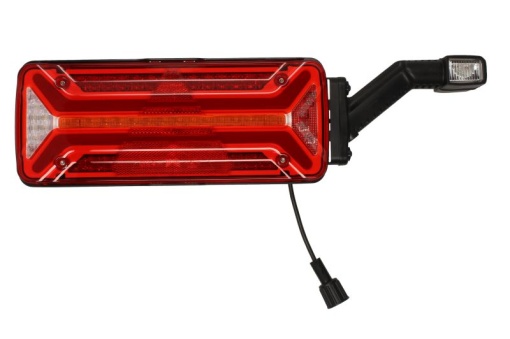 Stop spate dreapta ECOLED II (LED, 10/30V, cu intermitent, cu far de ceață, lumina de marșarier, cu stop, lumină de parcare, reflector triunghiular, cu lampă cu braț prelungitor, indicator dinamic, conector: 4x 2PIN/