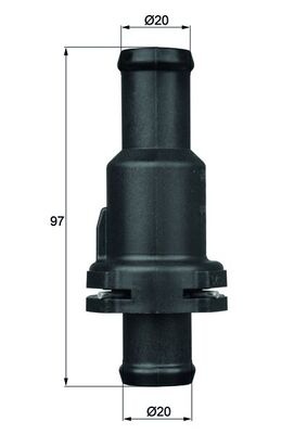 Termostat lichid racire (80°C, in carcasa) potrivit AUDI A6 C6, A6 C7, A8 D3; SEAT ALTEA, ALTEA XL, LEON, TOLEDO III; VW EOS, GOLF V, GOLF VI, JETTA III, PASSAT B6 2.0-6.0 05.03-09.18