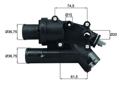 Termostat lichid racire (83°C, in carcasa) potrivit CITROEN C5 II, C5 III, C6, C8, C-CROSSER, C-CROSSER ENTERPRISE; FIAT ULYSSE; FORD GALAXY II, GALAXY MK II, MONDEO IV, S-MAX 2.0/2.2D 03.06-