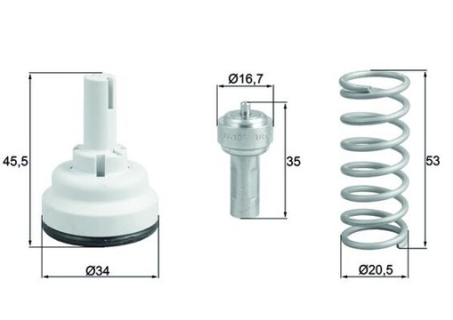 Termostat lichid racire (87°C) potrivit VW EOS, GOLF PLUS V, JETTA III 1.6 12.04-10.10
