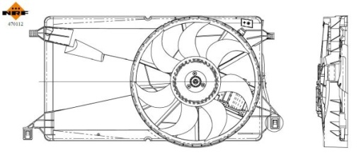 Ventilator radiator (cu carcasa) potrivit FORD C-MAX, FOCUS C-MAX, FOCUS II, FOCUS II/KOMBI 1.4-2.0LPG 10.03-09.12