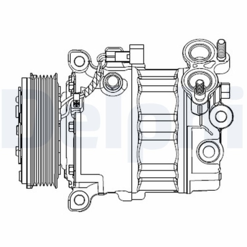 Compresor climatizare potrivit VOLVO C30, S40 II, S60 II, V40, V50, V60 I; FORD C-MAX II, FOCUS III, FOCUS III/HATCHBACK, GALAXY II, GALAXY MK II, GRAND C-MAX, MONDEO IV 1.6D/2.0D 01.10-02.20