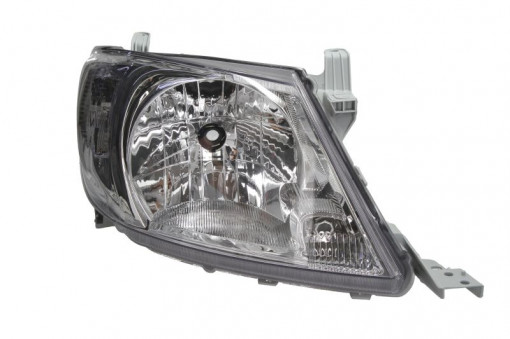 Far Dreapta (H4, electric, mecanic, fara motoras, culoare insertie: cromat, culoare semnalizator: alb) potrivit TOYOTA HILUX VII
