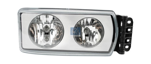Far dreapta (H7, manual, fara motor, culoare insert: crom platinat) potrivit IVECO EUROCARGO I-III, EUROFIRE II, EUROTECH MT, STRALIS I, TRAKKER I, TRAKKER II; IRISBUS RECREO 01.91-