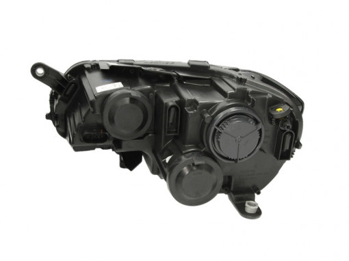 Far dreapta (H7, reglaj electric, cu motoras, fundal negru/insertii crom) VW PASSAT 2010-2014
