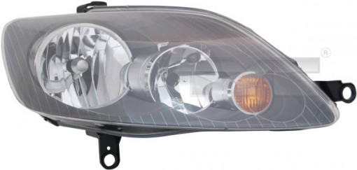 Far dreapta (H7, reglaj electric, cu motoras, fundal negru/insertii crom) VW GOLF 2005-2013
