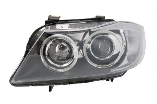 Far stanga (D1S/H7, reglaj electric, cu motoras, fundal negru, fundal transparent) BMW Seria 3 2004-2012
