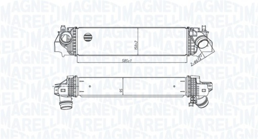 Intercooler potrivit BMW 1 (F40), 2 (F45), 2 GRAN COUPE (F44), 2 GRAN TOURER (F46), 2 GRAN TOURER VAN (F46), 3 (G21, G81), X1 (F48), X2 (F39); MINI (F55), (F56), (F57) 1.5D/2.0/2.0D 09.13-