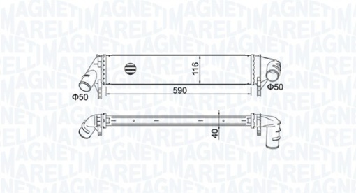 Intercooler potrivit DACIA DUSTER, LOGAN, LOGAN EXPRESS, LOGAN MCV, SANDERO 1.5D 09.05-