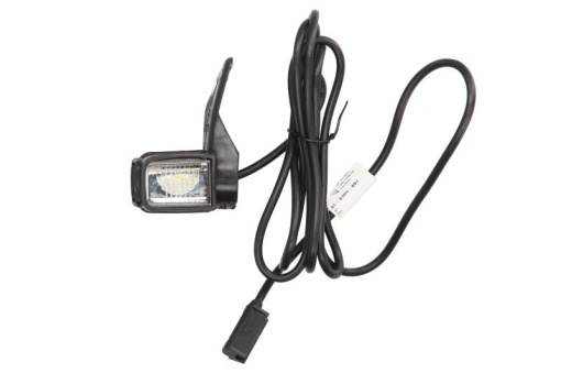 Lumina clarificare dreapta; SUPERPOINT IV, portocaliu/rosu/alb, LED, inaltime 98mm; latime 54mm; adancime 64mm, în relief, lungime cablu 2000mm, cu cuier, 24V (conector: CLICK-IN, SUPERPOINT IV)