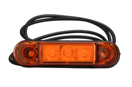 Lumina delimitare stanga/dreapta, forma: oval, portocaliu, LED, inaltime 17,1mm; latime 65mm; adancime 14mm lungime cablu 300mm, 12/24V (IP68)
