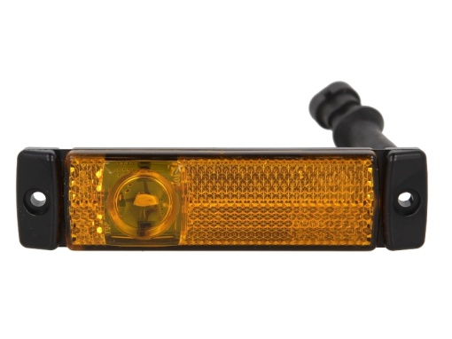 Lumina delimitare stanga/dreapta, galben, LED, inaltime 16mm; latime 130mm; adancime 32mm, surub/fixare verticala, lungime cablu 180mm, 24V (conector: SUPERSEAL 2PIN, IP6K9K)