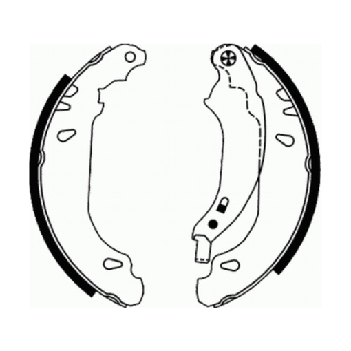 Sabot frana potrivit DACIA LOGAN, LOGAN MCV; RENAULT CLIO II, CLIO II/HATCHBACK, CLIO IV/HATCHBACK, LOGAN I, SANDERO/STEPWAY I, SANDERO/STEPWAY II, THALIA I, THALIA II 0.9-2.0 02.98-