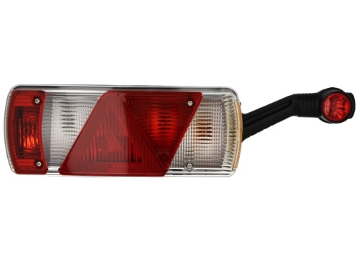 Stop spate dreapta ECOPOINT II (24V, reflector triunghiular, cu lampă cu braț prelungitor, conector: 2 x ASS2 2PIN/ASS 7.1 7PIN) potrivit KOGEL