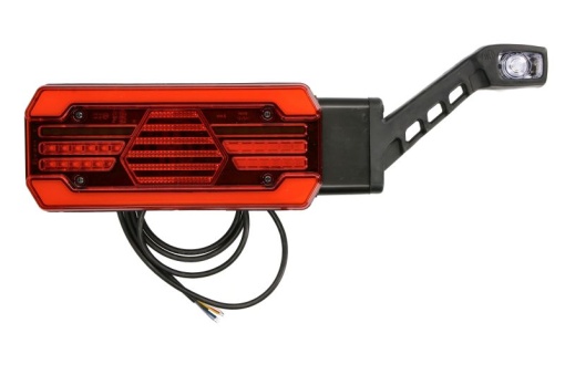 Stop spate dreapta (LED, 12/24V, cu intermitent, cu lumina de ceata, lumina de marșarier, cu lumina stop, lumini parcare, reflector, cu lampă cu braț prelungit, lungimea cablu : 2m)
