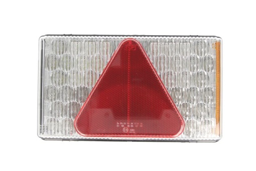 Stop spate dreapta MULTI LED (LED, 24V, cu intermitent, cu lumina de ceata, lumina de marșarier, cu lumina stop, lumini parcare, reflector triunghiular, lumina laterala)