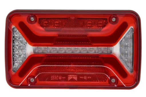 Stop spate dreapta MULTILED III (LED, 12/24V, cu intermitent, cu far de ceata, marsarier, cu stop, lumina de parcare, reflector triunghiular, conector: 2x SuperSeal 2PIN/AMP 7PIN) potrivit ADR