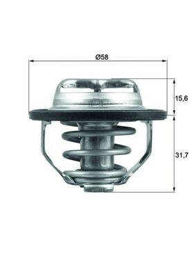 Termostat sistem racire (82°C) potrivit ALFA ROMEO 159, BRERA, SPIDER; CADILLAC BLS; CHEVROLET ALERO, CAPTIVA, COBALT, EQUINOX, HHR, MALIBU, VECTRA; FIAT CROMA; OPEL ANTARA A 1.8-2.8 06.00-