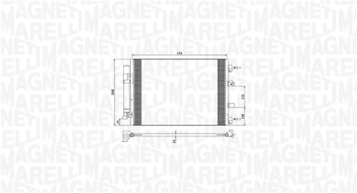Condensator climatizare (cu uscator) potrivit FORD C-MAX II, FOCUS III, FOCUS III/KOMBI, GRAND C-MAX 1.0/1.6D 07.10-02.20
